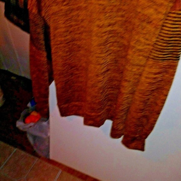 Notations top OVERSIZED pullover knit, sweater top mustard/ ocre heathered - Picture 5 of 7